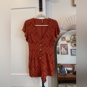 Free People Chevron Romper